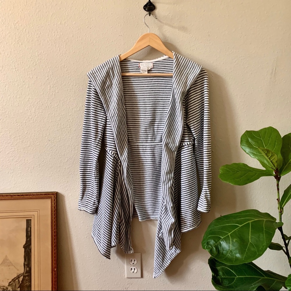 Max Studio Striped Open Jacket